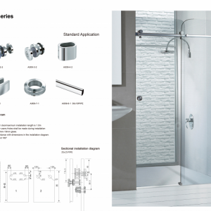 shower room series - Hinged shower door