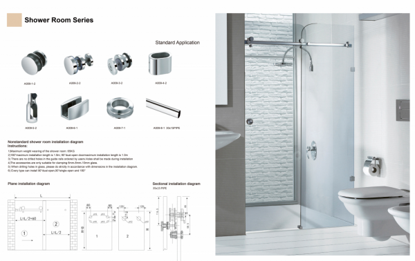 shower room series - Hinged shower door