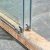 Seals for the bathroom frameless tempered double sliding glass shower door