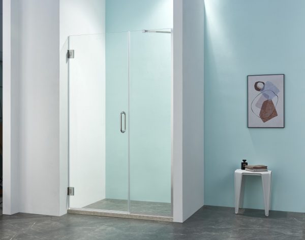 Hinged shower door