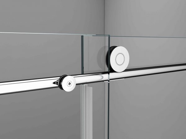 Sliding track/rail for Reversible Single Sliding Frameless Shower Door