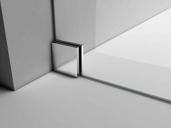 A Part of Reversible Single Sliding Frameless Shower Door