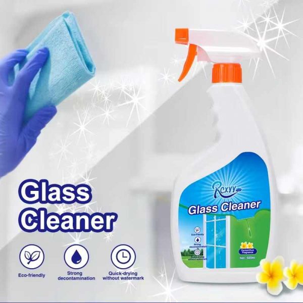 eco-friendly, strong decontamination, quick-drying without watermark - 500ml Glass Surface Cleaning